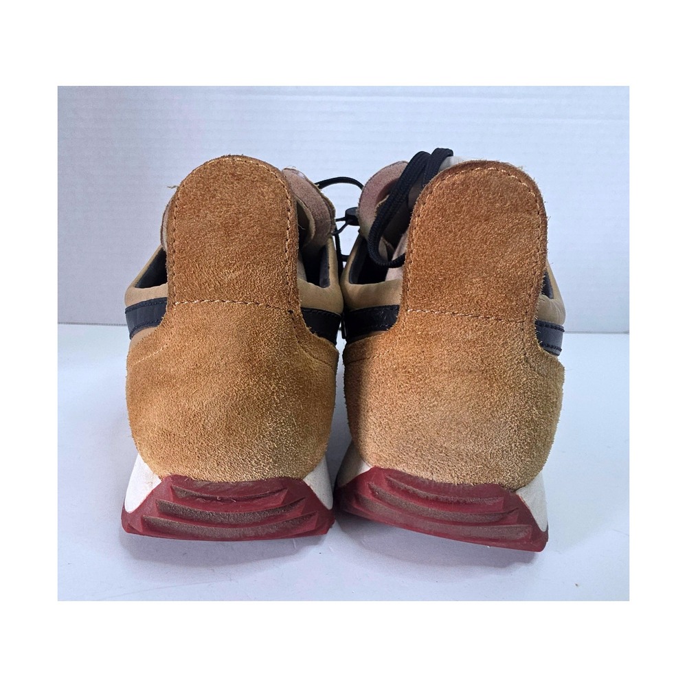 Rag & Bone Retro Runner Tan Suede Nylon Low Top Sneaker‎ Burgundy Sole SZ 38.5 - Picture 3 of 9